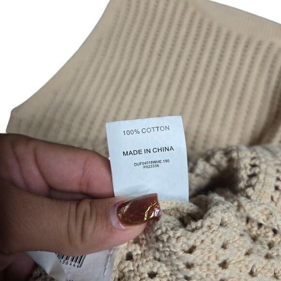 Dissh Denny Crochet Sleeveless Women's Top Size: M in Wheat - Picture 3 of 4